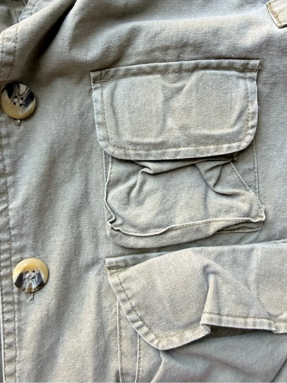 Vintage Trail Designs Utility Vest L Khaki Safari Fishing Cargo Gorpcore